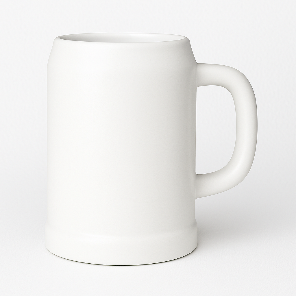 Keramik-Bierkrug "weiß" - 500ml