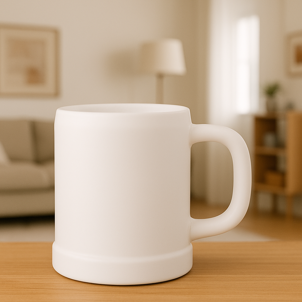 Keramik-Bierkrug "weiß" - 500ml